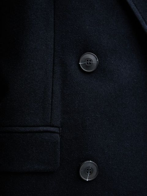 MAX&Co. marynarka z dodatkiem wełny kolor granatowy oversize melanżowa 2526086074200