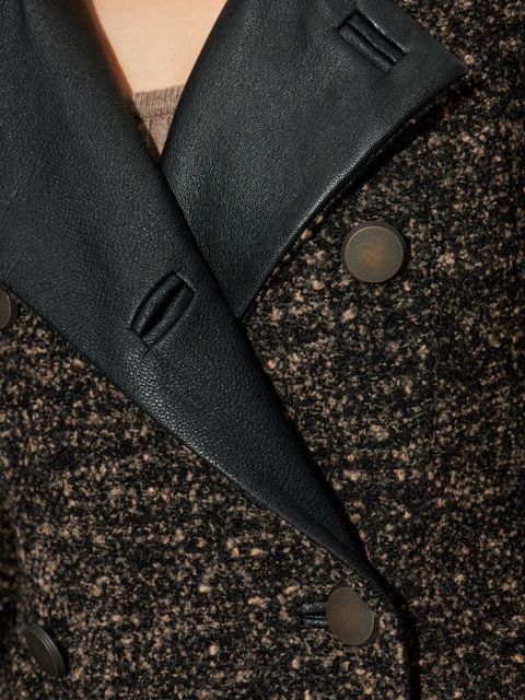 Max Mara Senior redingote buttoned coat - Black