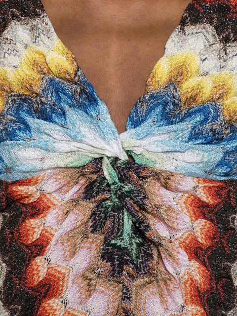 Missoni patterned twist top - Red