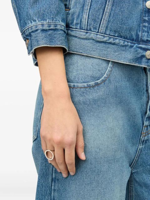 MM6 Maison Margiela Minimal logo 4mm ring - Silver - zdjęcie produktu nr 2