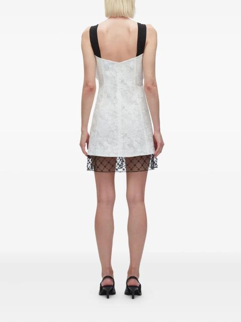 3.1 Phillip Lim lace-insert eyelet mini dress - White