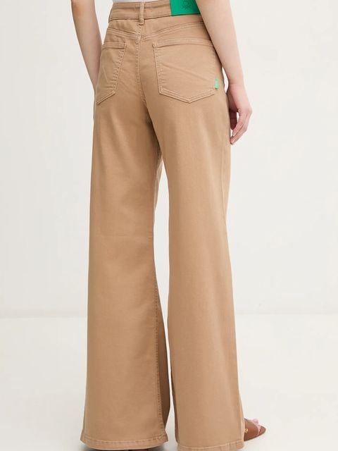 United Colors of Benetton jeansy damskie kolor brązowy 4WDDDE029