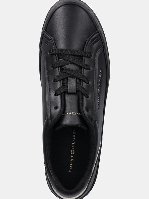 Tommy Hilfiger sneakersy skórzane VULC FOXING SNEAKER damskie kolor czarny FW0FW08683