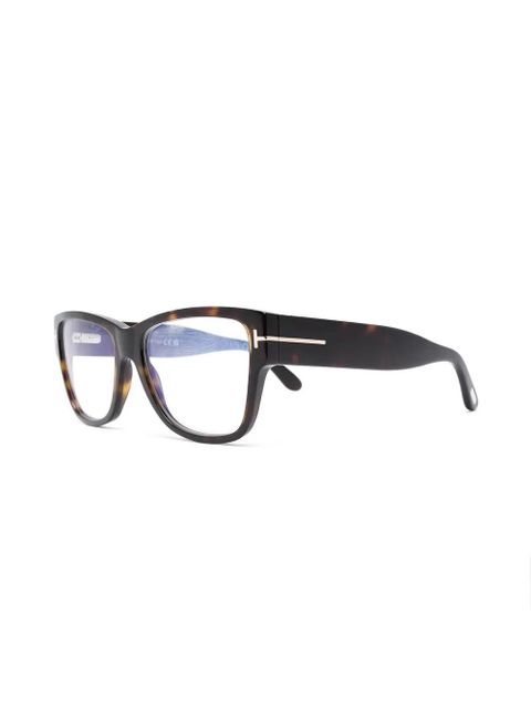 TOM FORD Eyewear logo-arm tortoiseshell glasses - Black - zdjęcie produktu nr 2