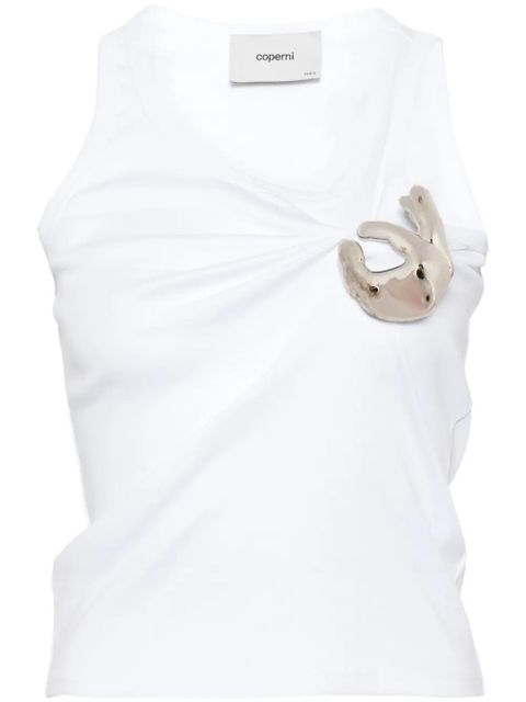 Coperni Emoji cotton tank top - White - zdjęcie produktu nr 1
