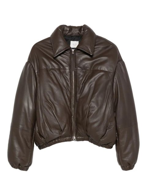 Alysi quilted leather jacket - Brown - zdjęcie produktu nr 1