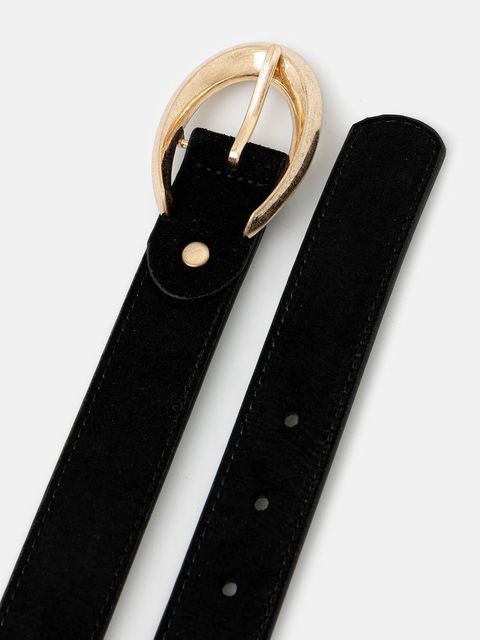 Answear.LAB pasek zamszowy damski kolor czarny - zdjęcie produktu nr 2