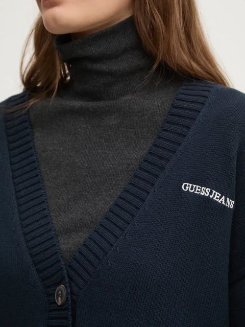 Guess Jeans kardigan bawełniany kolor granatowy W4BR81 Z3HM1