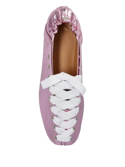 GANNI lace-up ballerinas - Pink