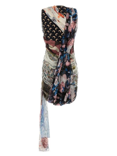 Marine Serre silk scarves draped dress - Black - zdjęcie produktu nr 2