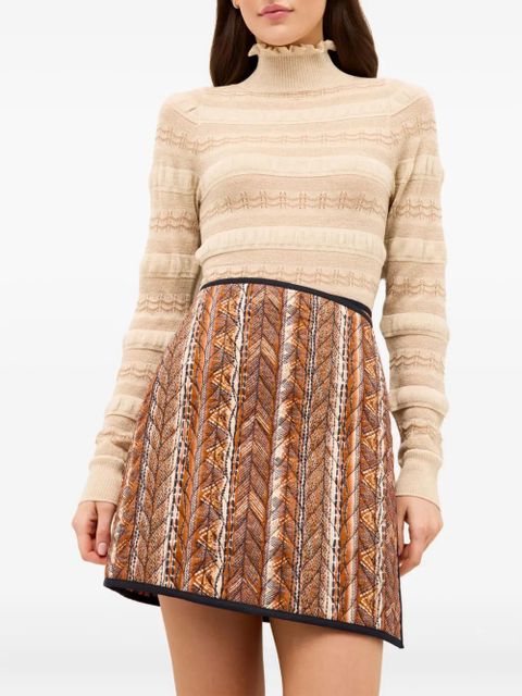 Marie Oliver Adison ruffled high-neck wool jumper - Neutrals - zdjęcie produktu nr 2