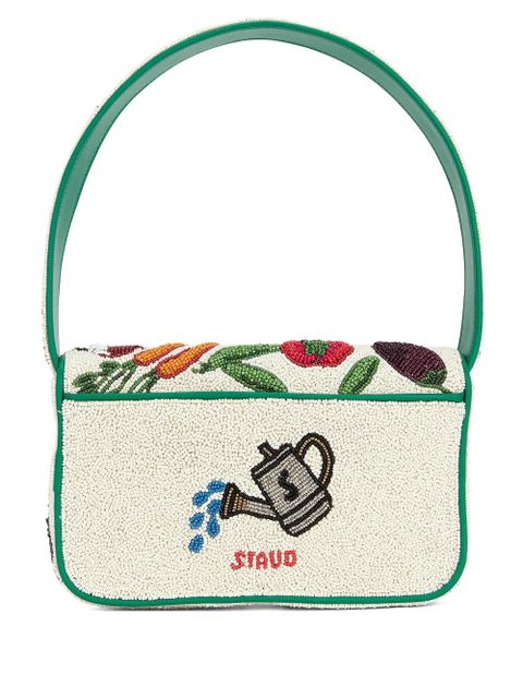 STAUD small Tommy beaded shoulder bag - Neutrals - zdjęcie produktu nr 1