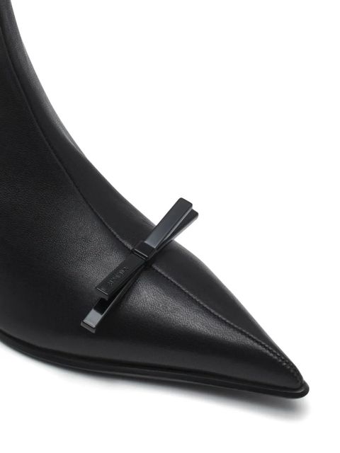 Lanvin bow-detail leather ankle boots - Black