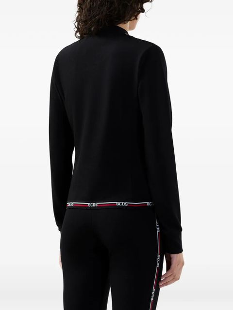 GCDS zip-collar sweater - Black