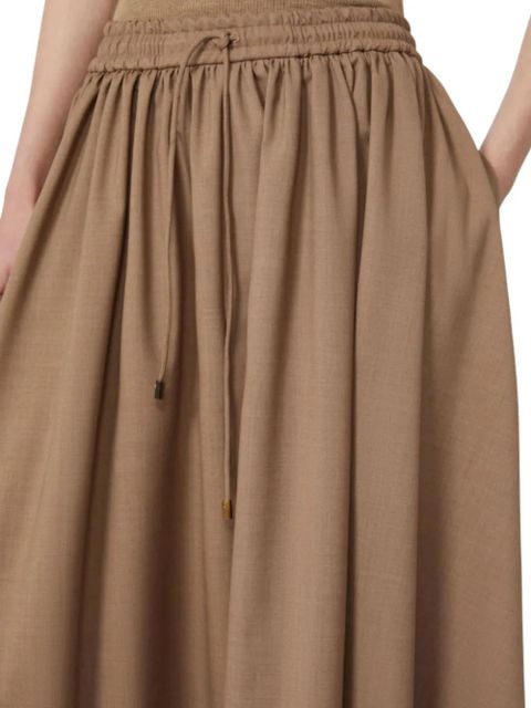 Max Mara drawstring elasticated skirt - Brown