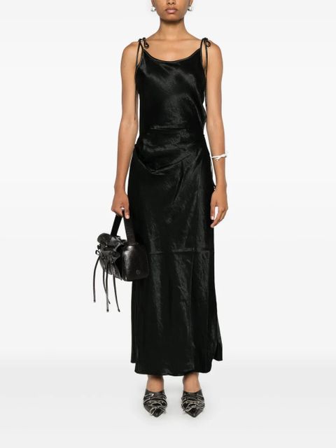 Acne Studios crinkled satin dress - Black - zdjęcie produktu nr 2