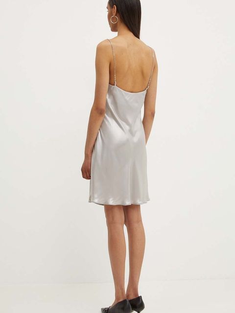 Diesel sukienka D-MINTY kolor beżowy mini rozkloszowana A14385.0QJAR