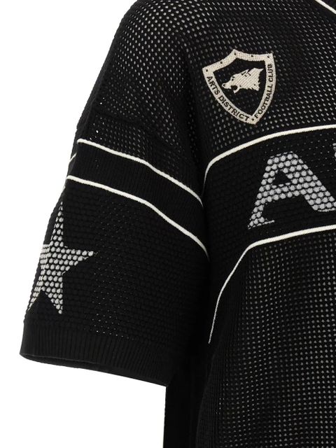 AMIRI Amiri Sport embroidered V-neck T-shirt - Black