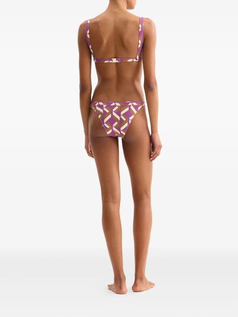 ERES Must geometric-print bikini top - Purple