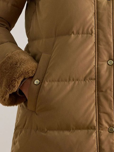 Lauren Ralph Lauren kurtka puchowa kolor brązowy zimowa 297P04130