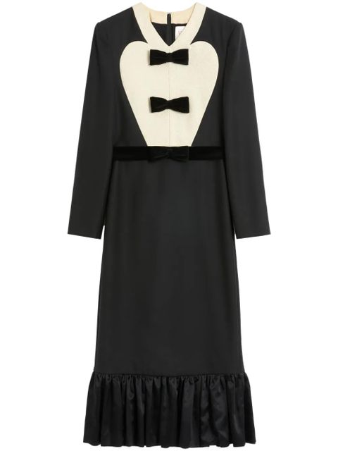 Valentino Garavani bow-detail midi dress - Black