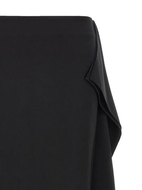 Sportmax Giambo ruffle side-slit midi skirt - Black