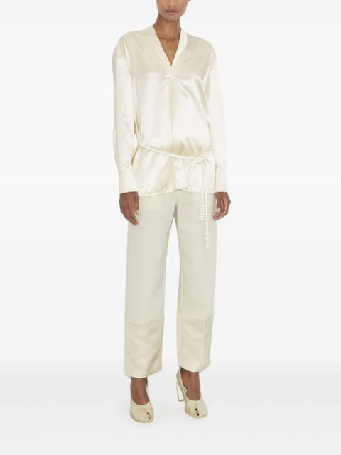 Tory Burch V-neck blouse - Neutrals - zdjęcie produktu nr 2