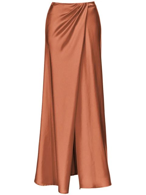 PINKO draped front-slit maxi skirt - Brown - zdjęcie produktu nr 1