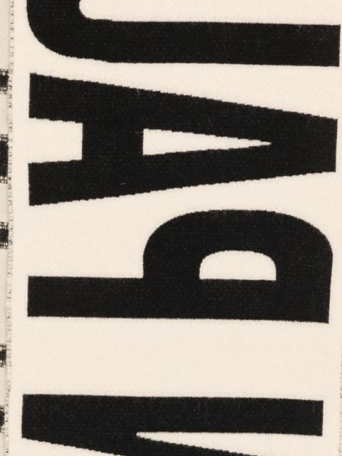 Jean Paul Gaultier logo-detail wool scarf - Neutrals - zdjęcie produktu nr 2