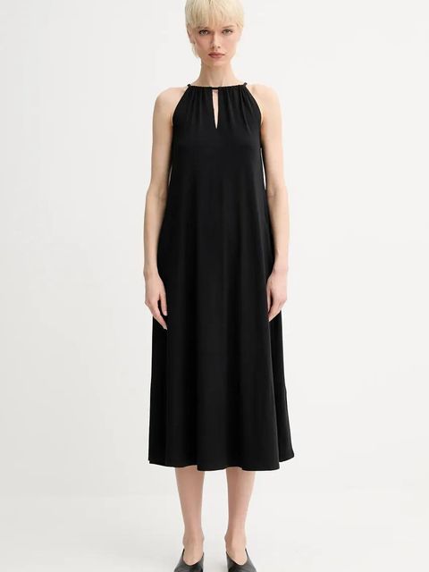 Marc O'Polo sukienka kolor czarny midi rozkloszowana 504308759067 - zdjęcie produktu nr 1