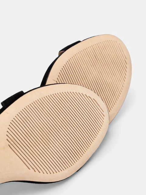 Lauren Ralph Lauren sandały zamszowe Allie Mid kolor czarny 802959175001 - zdjęcie produktu nr 2