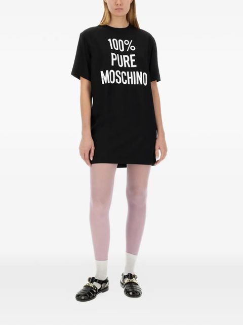 Moschino logo-print mini T-shirt dress - Black - zdjęcie produktu nr 1