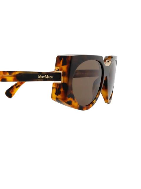 Max Mara Eyewear tortoiseshell geometric-frame sunglasses - Brown