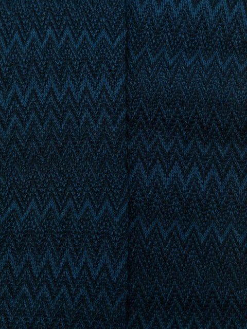 Missoni zigzag knee-high socks - Blue