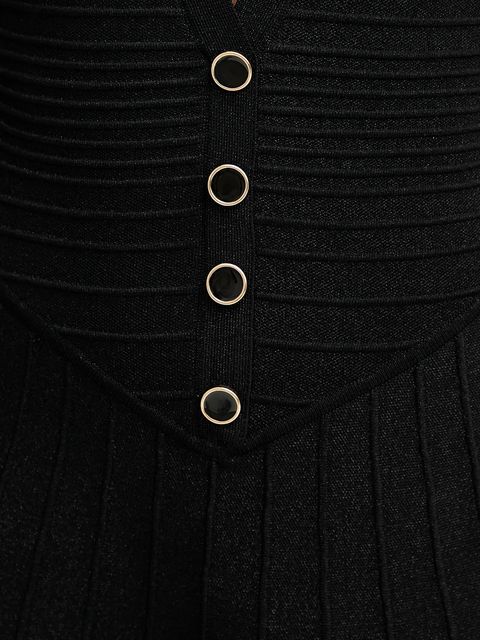 Retrofete sukienka Cinzia kolor czarny mini rozkloszowana R-FW15-12048-17