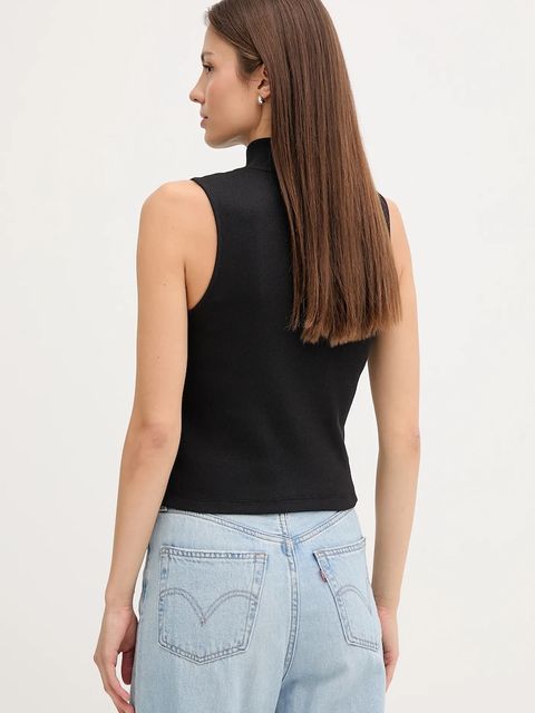 Calvin Klein Jeans top kolor czarny z półgolfem LV047C909G