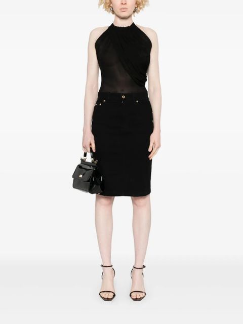 Dolce & Gabbana denim midi skirt - Black - zdjęcie produktu nr 2