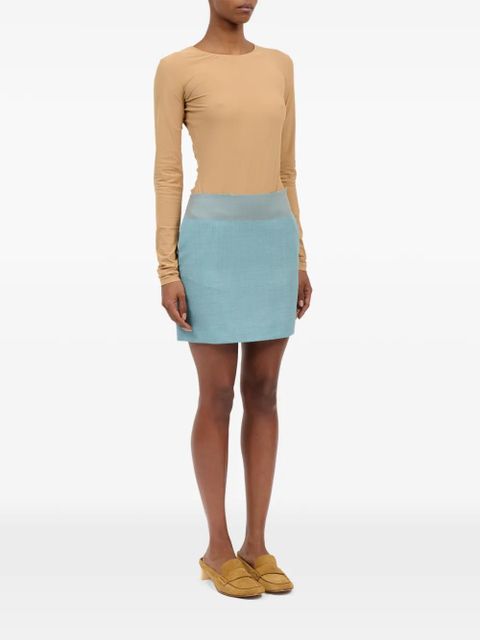 MM6 Maison Margiela two-tone wool mini skirt - Blue