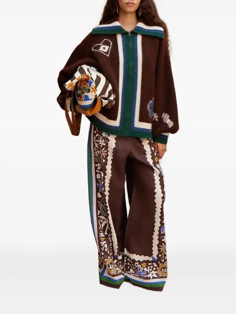 ALEMAIS Maroc zip-up cardigan - Brown - zdjęcie produktu nr 2