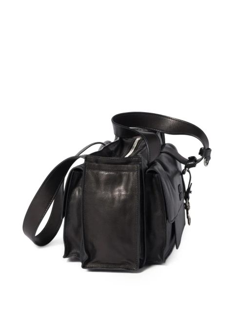 Miu Miu Utilitaire leather shoulder bag - Black