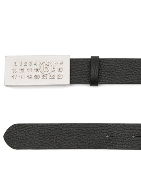 MM6 Maison Margiela Numeric plaque belt - Black - zdjęcie produktu nr 2