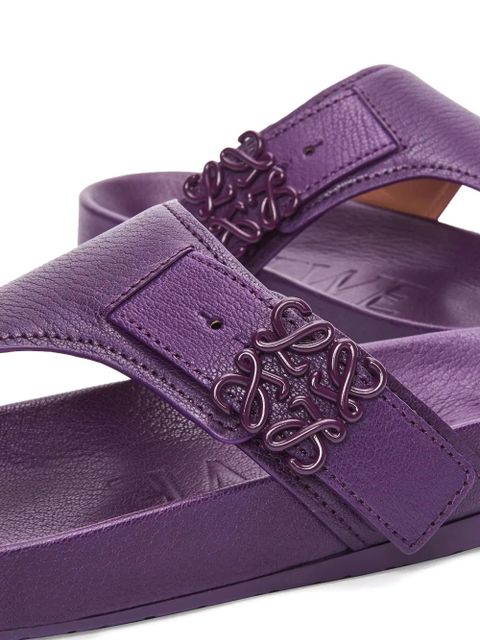 LOEWE buckle-detail sandals - Purple