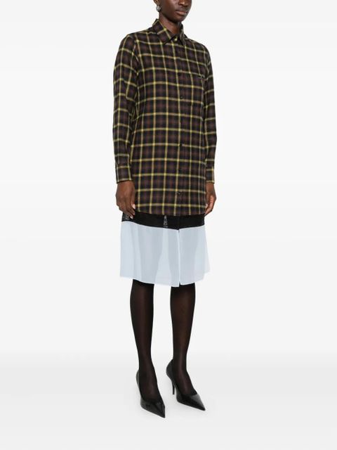 Coperni panelled layered dress - Brown