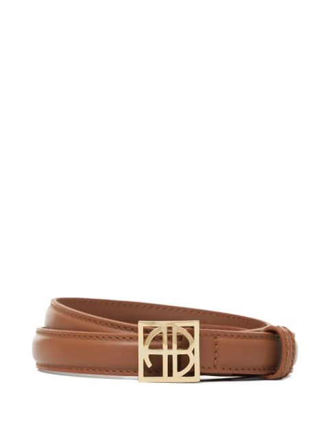ANINE BING monogram-buckle belt - Brown - zdjęcie produktu nr 1