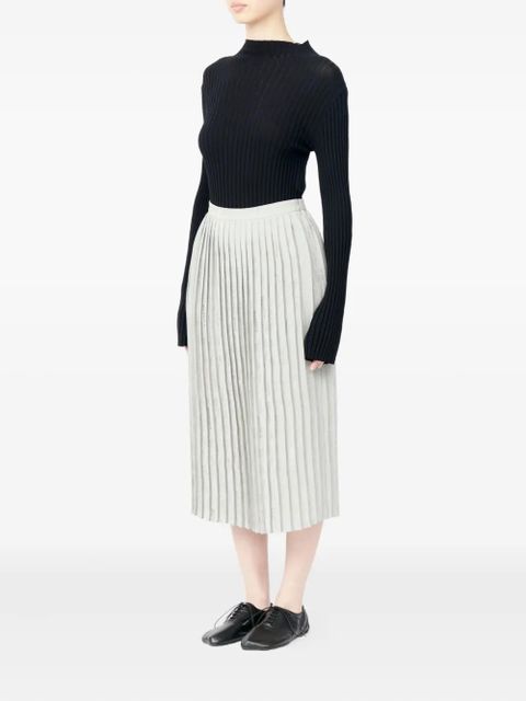 MM6 Maison Margiela pleated straight skirt - Grey