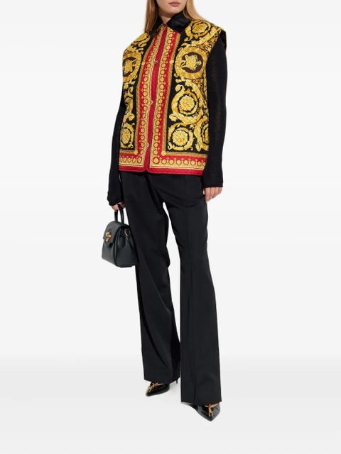 Versace baroque-print quilted vest - Multicolour