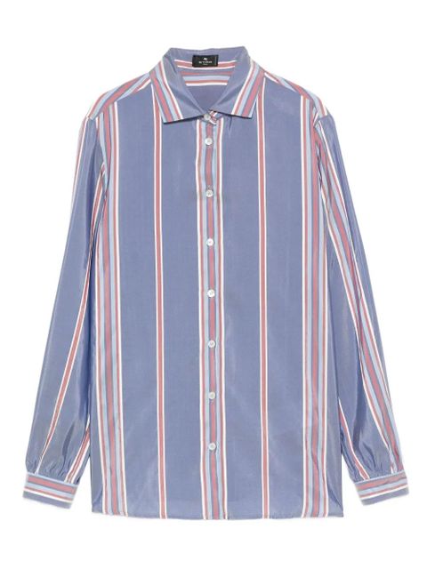 ETRO striped silk shirt - Purple - zdjęcie produktu nr 1