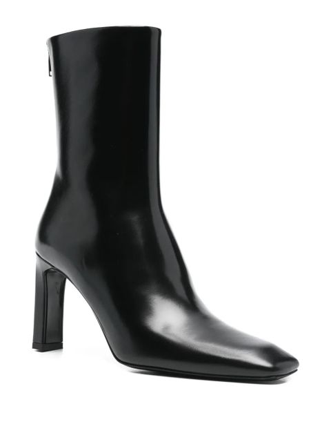 TOTEME 85mm glossy-finish leather boots - Black