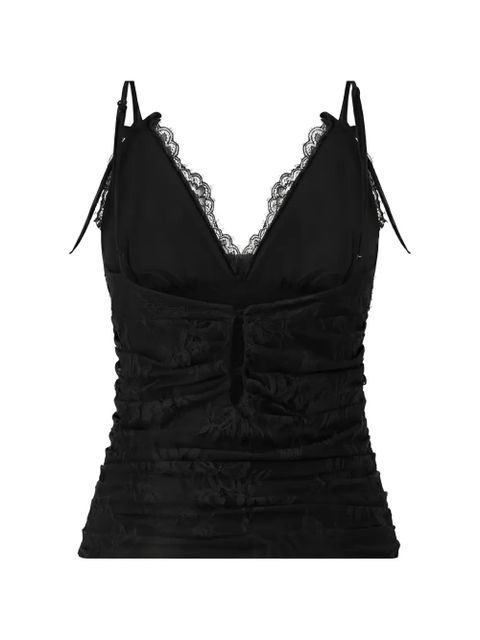PINKO lace ruched top - Black - zdjęcie produktu nr 2