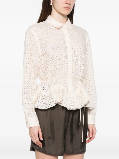 Ulla Johnson Kelila cut-out long-sleeve shirt - Neutrals
